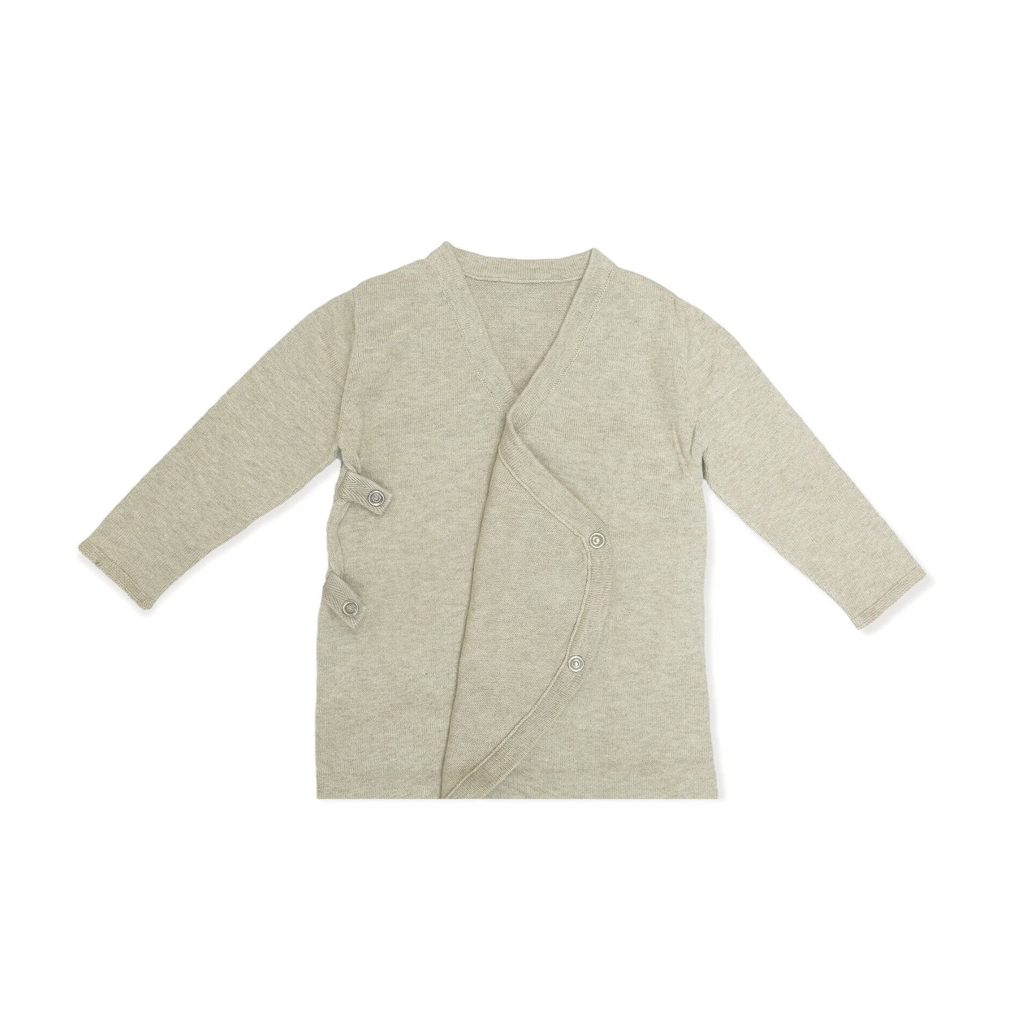 Milan Sweater Knit Baby Kimono Footie Coverall (Organic): Oatmeal Heather / 3-6 Month