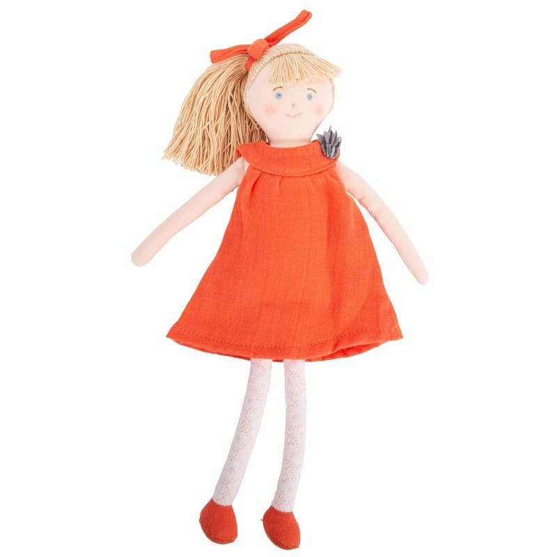 Poupée Robe Coton Bio Corail