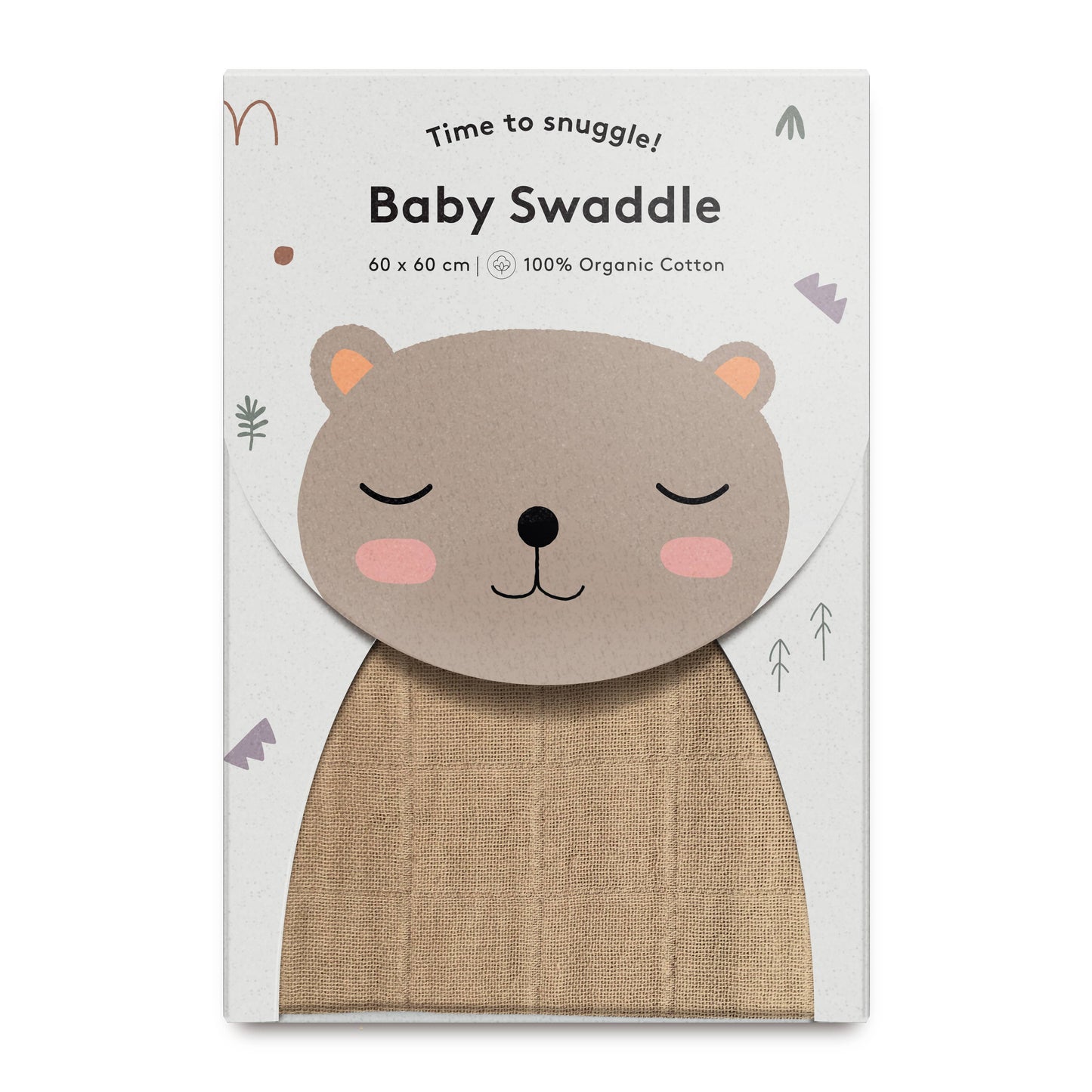 Mini Muslin Swaddle, Sand