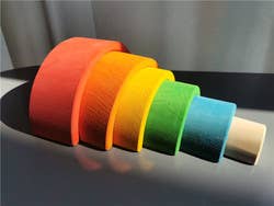 Rainbow Stacker- Wooden Rainbow - Stacker Building
