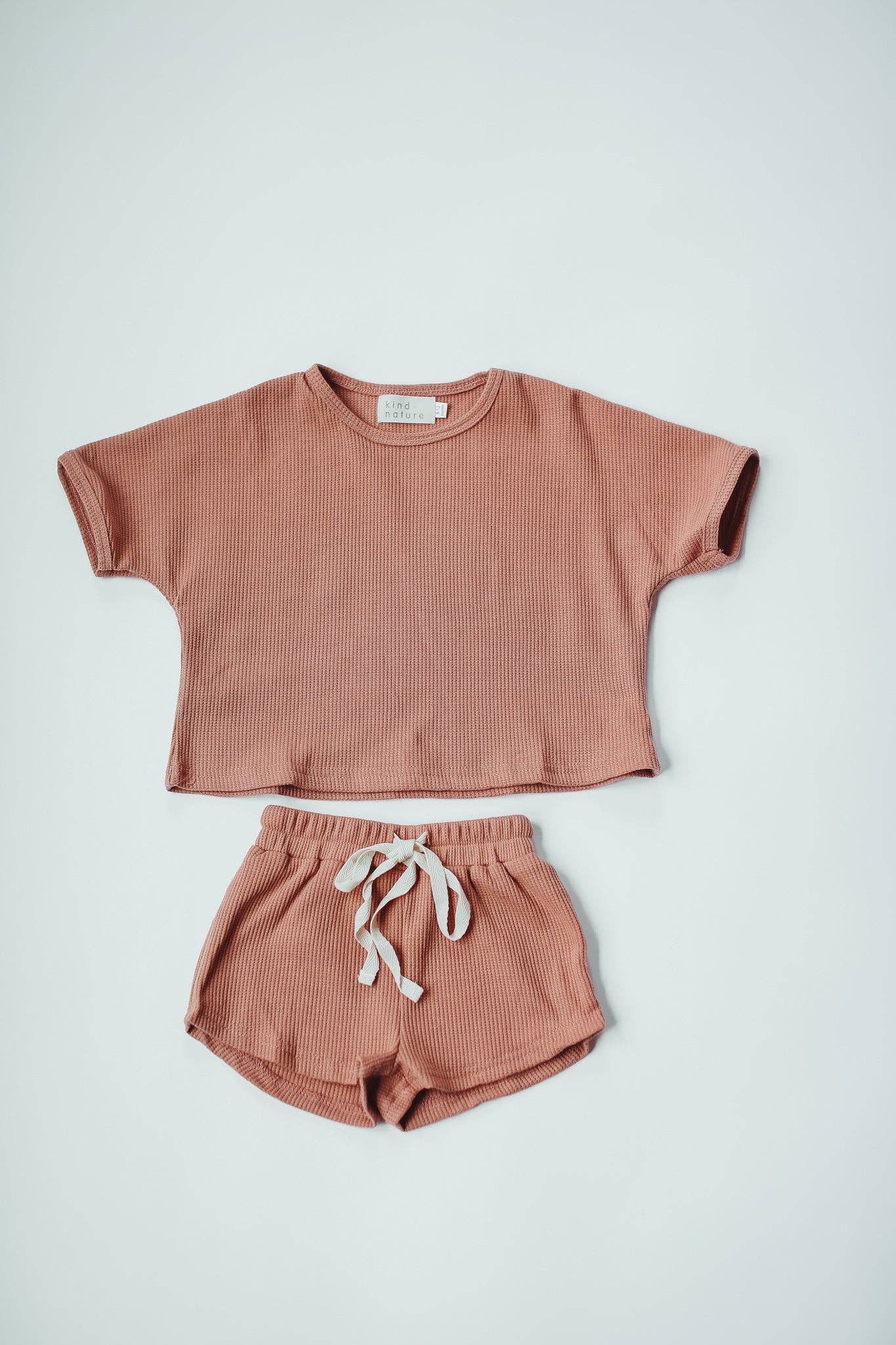 Waffle cotton set, Rose Ash
