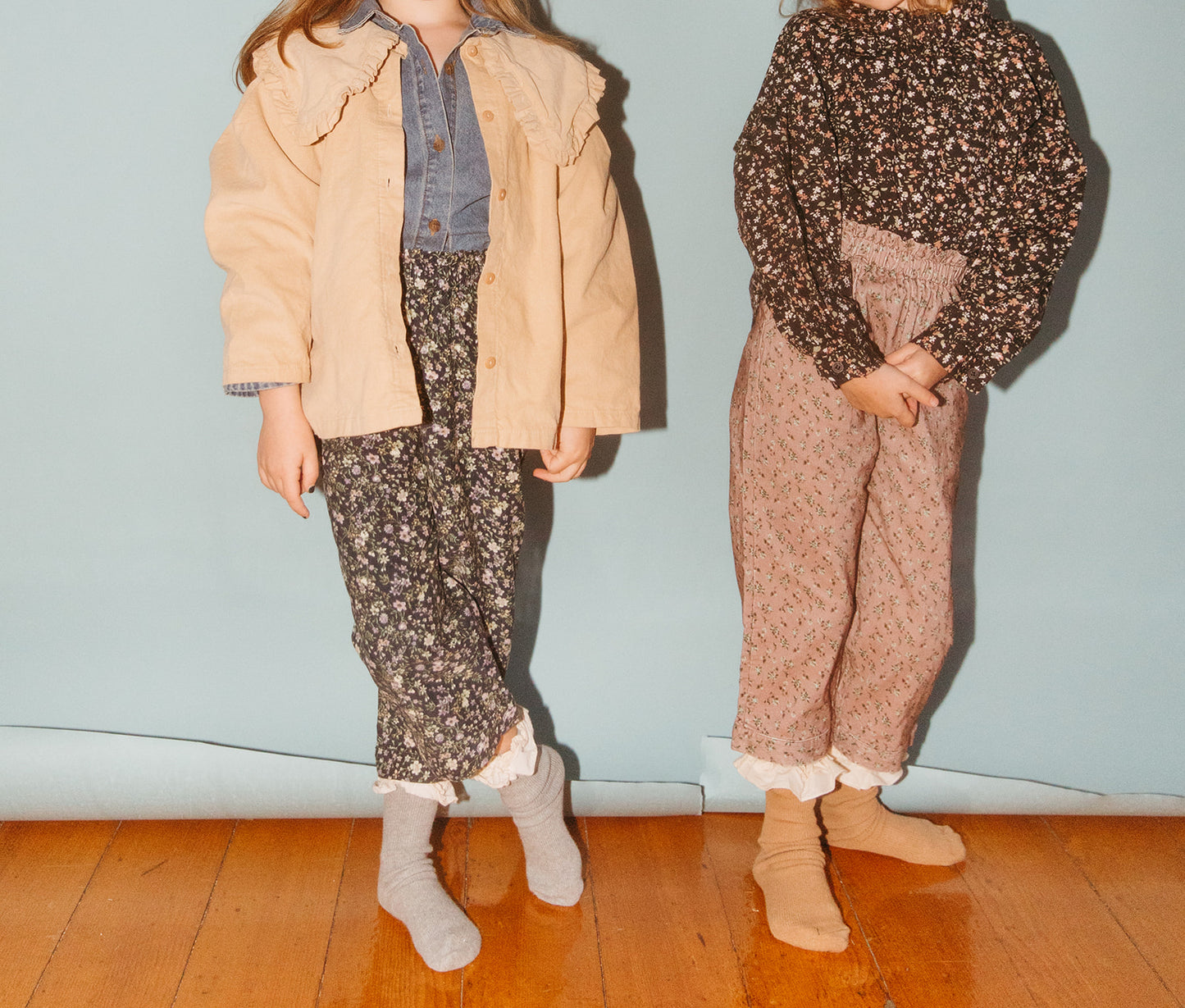 floral corduroys (navy)