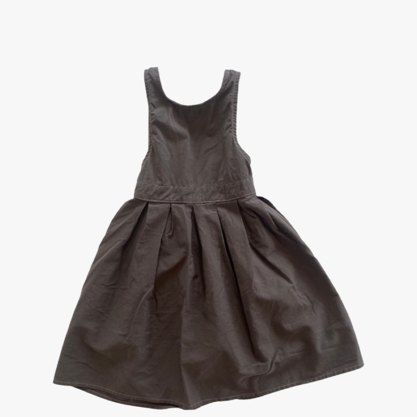apron dress (brown)