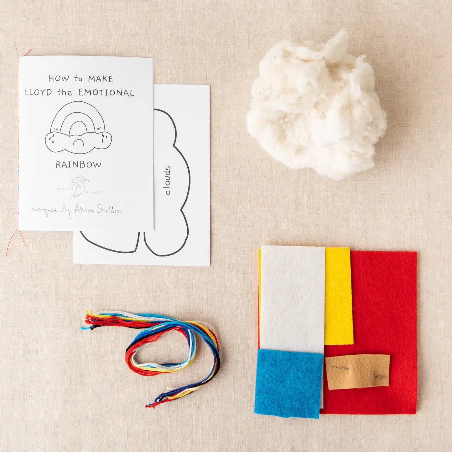 Embroidery kit-Lloyd the Emotional Rainbow