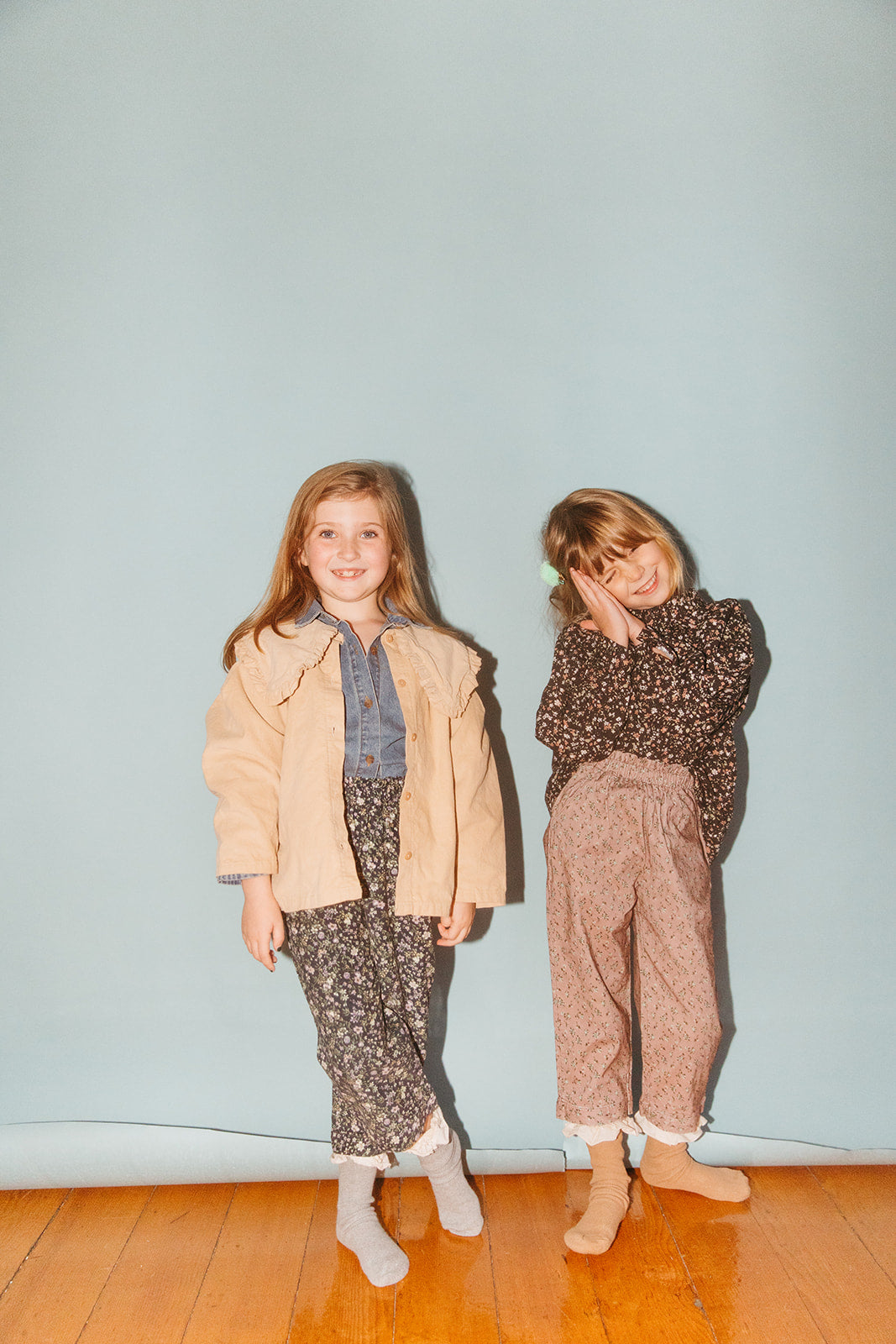 floral corduroys (navy)