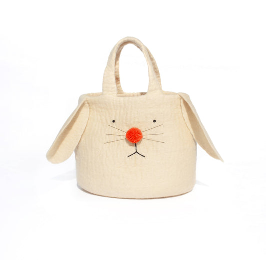 Pom Pom Bunny Bag, Turquoise