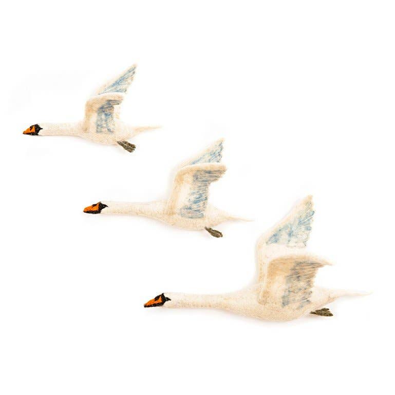Flying Swan Wall Trio