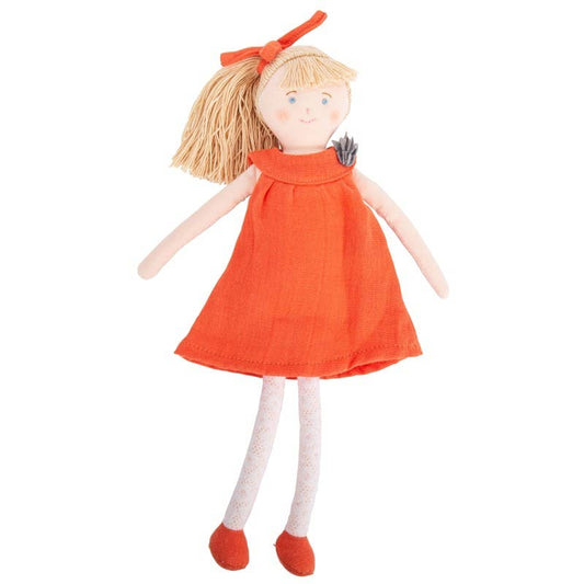Poupée Robe Coton Bio Corail