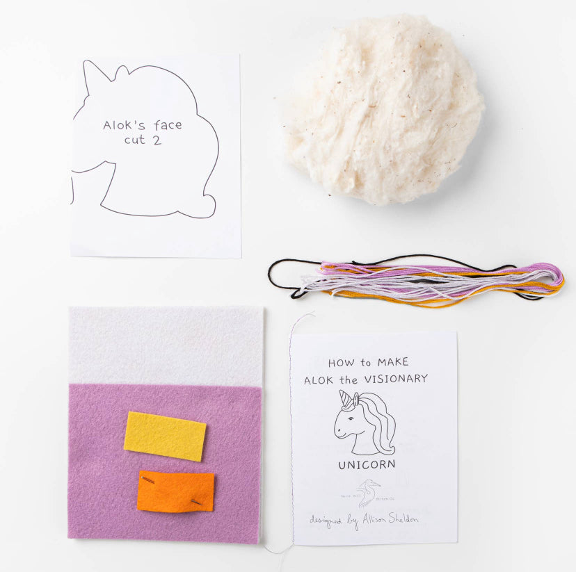 Embroidery Kit-Alok the Visionary Unicorn