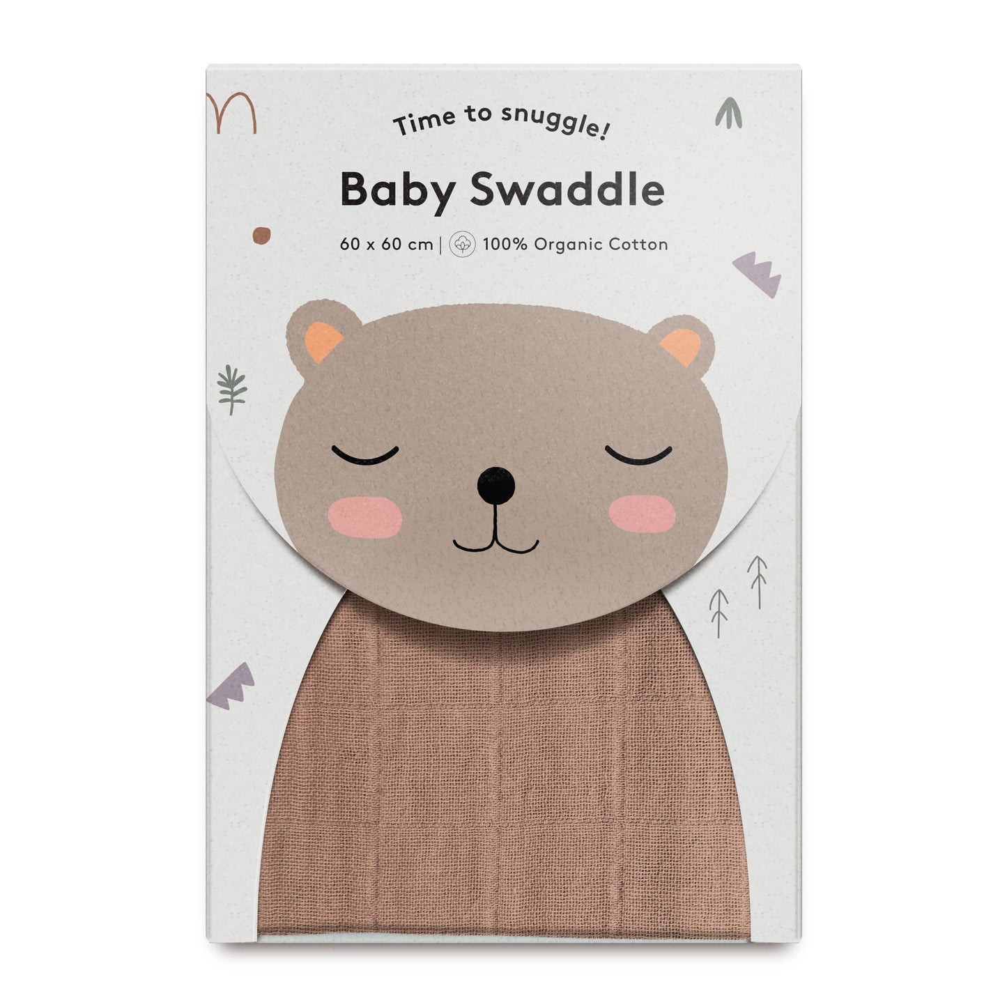 Mini Muslin Swaddle, Berry