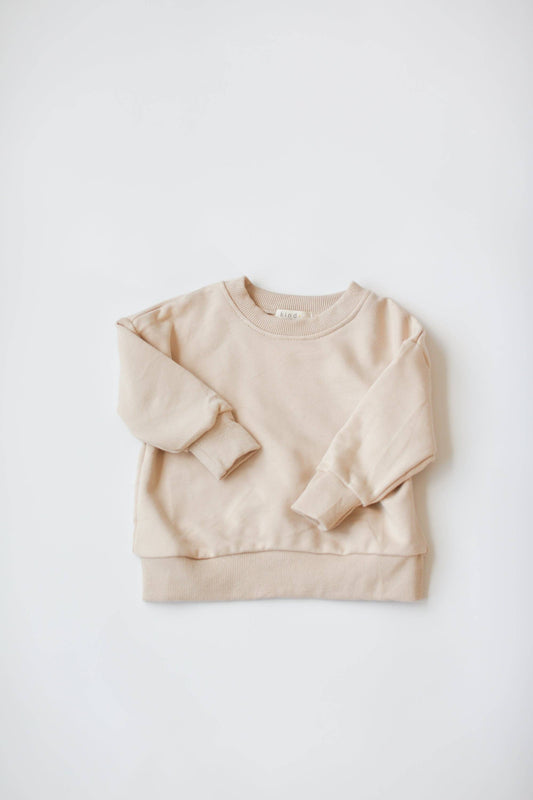 Billie French Terry Sweater, Cream