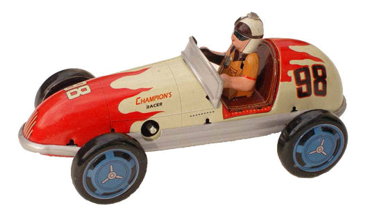 Voiture de Course Rouge 14 Cm Mécanique à Clé