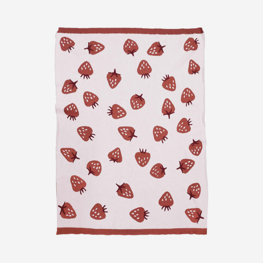 Blanket, Strawberry | Organic Cotton