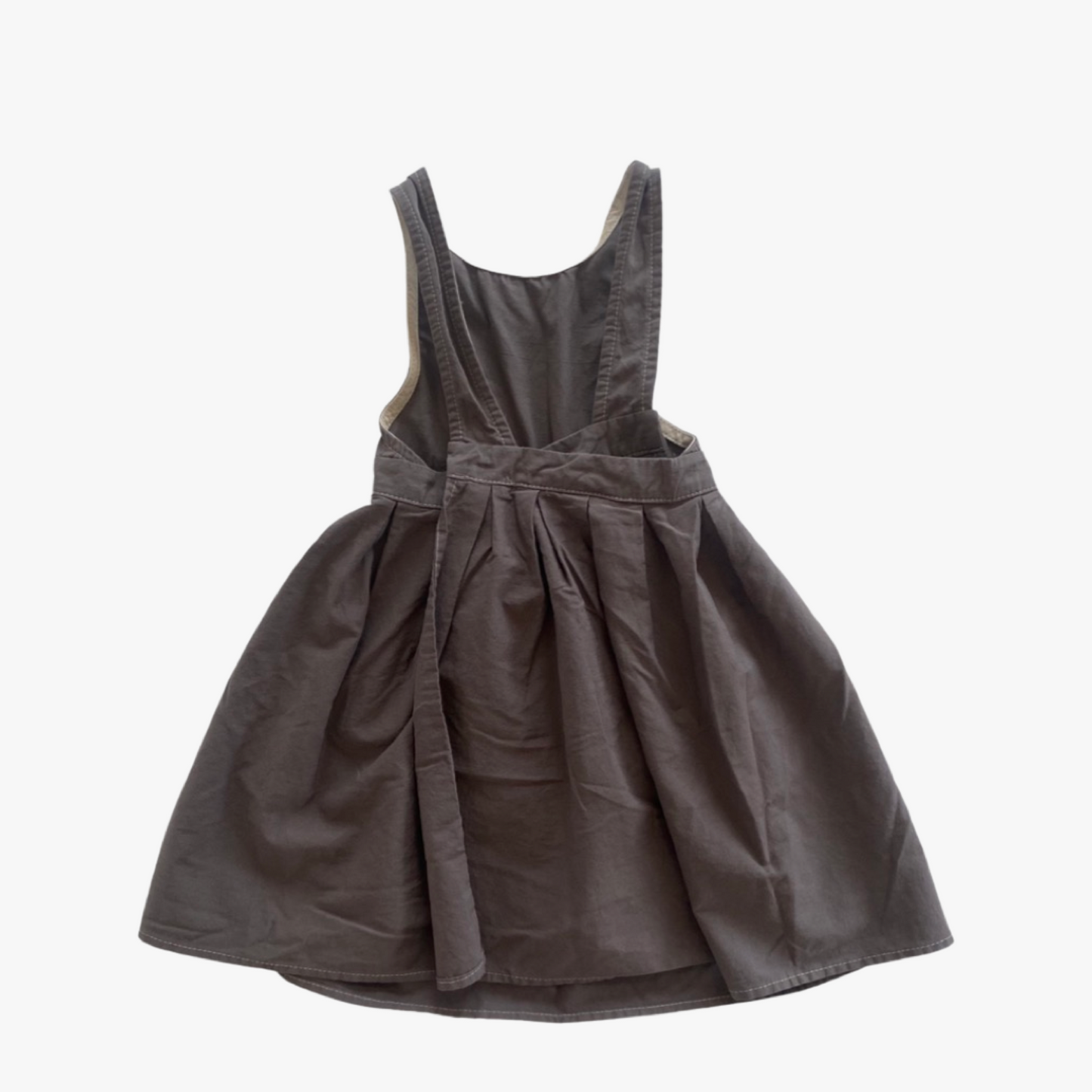 apron dress (brown)