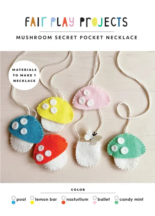 Mushroom Secret Pocket Necklace Kit- Single Colors